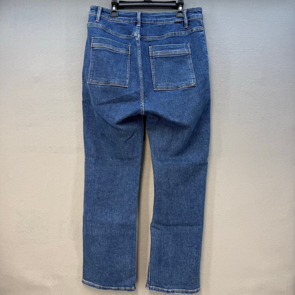 Risen Jeans Women's 13/31 Blue Patch Pocket Cargo Jeans EUC - Picture 2 of 14